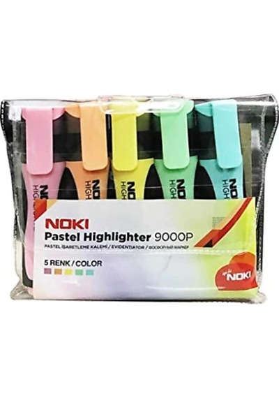 Noki Fosforlu Kalem 5 Li Paket Pastel Renkler 9000