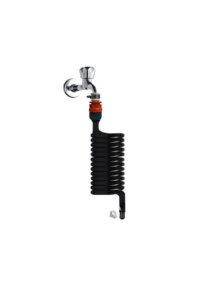 Plasyay Spiral Wc Taharet Hortum Matik Kelepçe Adap Siyah 110 Cm