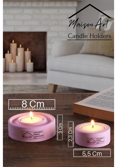 Holder 2'li Set Mumluk Tea Light Mumluk Seti Dekoratif Şamdan Mumluk 001