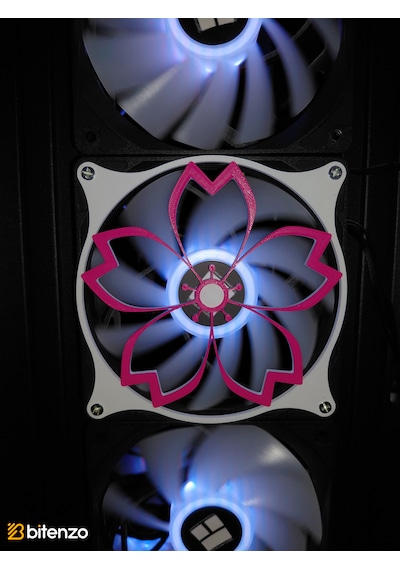 Lotus Çiçeği Desenli 120x120 Mm Oyun Pc Aksesuarı, Masaüstü Bilgisayar Fan Kapağı Renkli
