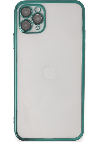 Apple Uyumlu iPhone 11 Pro Kılıf Kamera Lens Korumalı Parlak Silikon Kapak Ryc/razer Lens - Yeşil Yeşil
