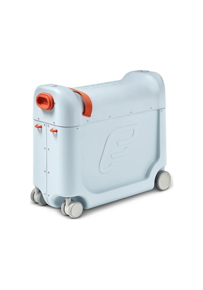 Stokke Jetkids Bedbox, Uçak Koltuklarına Uyumlu Binilebilir Çocuk Valizi Mavi