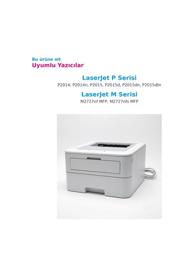 Hp Q7553x Uyumlu.  Toner 2'li Paket / M2727 / P2014 / P2015