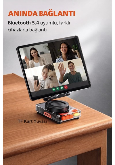 Masaüstü Telefon Standı Özellikli Bluetooth Hoparlör Yüksek Ses Kalitesi