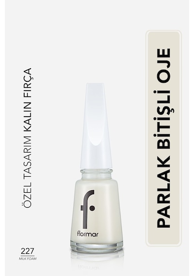Flormar Sedefli Parlak Oje (BEYAZ) - Nail Enamel - 227 Milk Foam - 8682536035798