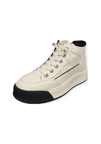 Guja 25k334 Kalın Taban Bilek Boy Kadın Sneakers Bot Siyah