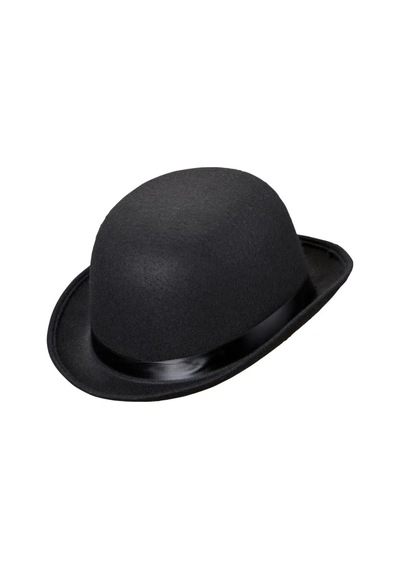 Jenerik Charlie Chaplin Stil Yetişkin Şapkası Siyah Melon Parti Şapkası