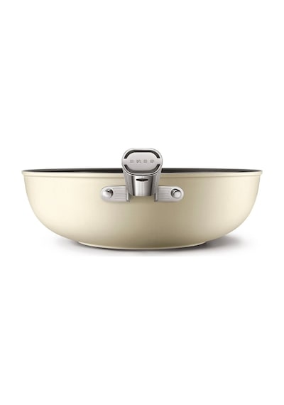 Smeg Cookware 50's Style Krem Wok Tava 30 CM Krem