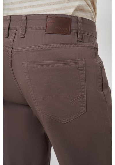 Morven Erkek Kahve Pamuk 5 Cep Dynamic Fit Jean Kot Pantolon 25ms003039400 Kahve