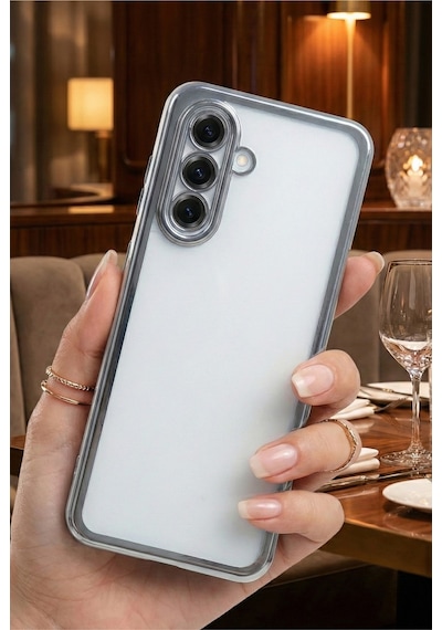 Samsung Galaxy S24 Uyumlu 3d Kamera Korumalı Şeffaf Tasarım Bumper Kılıf