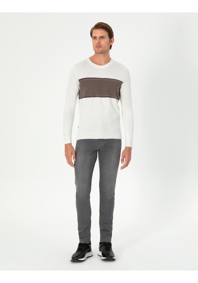 Pierre Cardin Erkek Ekru Kazak /triko 50296439-vr019 Ekru