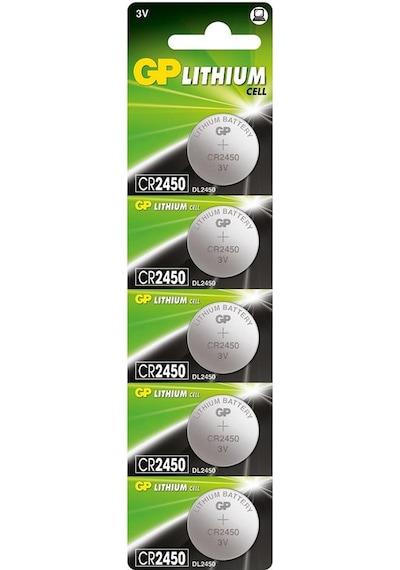 GP CR2450 3V Lityum Blister Düğme Pil 5'li