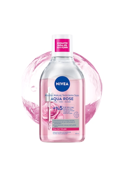 Nıvea Aqua Rose Micellar Gül Suyu İçeren Çift Fazlı Makyaj Temizleme Suyu 400ml