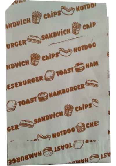 Kuşe Hamburger Tost Kağıdı Orta Boy 25' Li 11 X 18 Cm Siyah