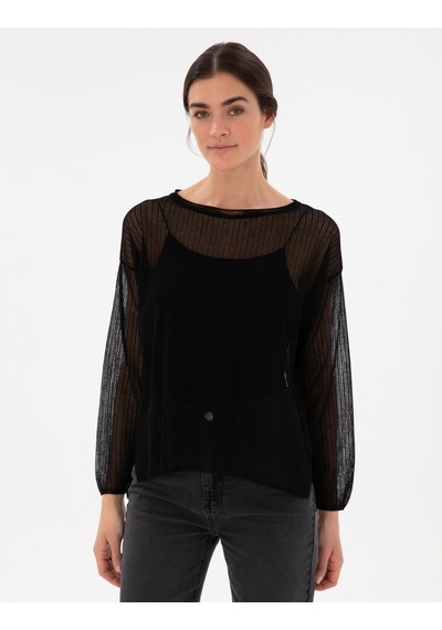 Pierre Cardin Kadın Siyah Kazak /triko 50305604-vr046 Siyah