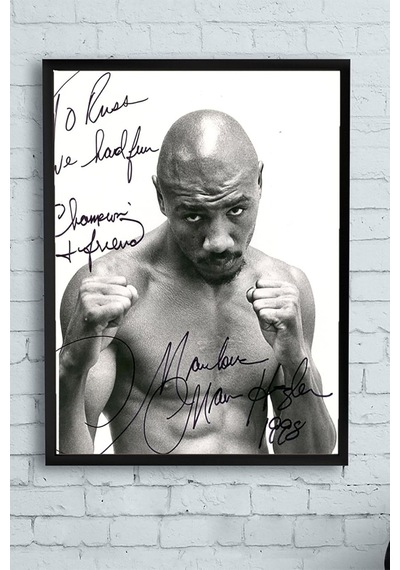 Marvin Hagler Dövüş Çerçeveli Tablo 40x50cm