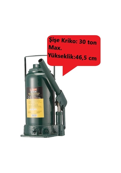 Ugr 30 Ton Şişe Kriko - Araba - Tekne - Kamyon - Minubüs - Makine Yük Kaldırma