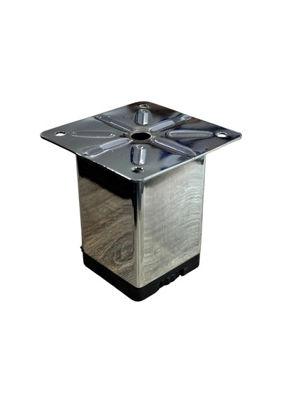 Cateksss 50x50 Mm Tablalı Ayarlı Ayak 8 Cm - 8 Li Paket Gümüş