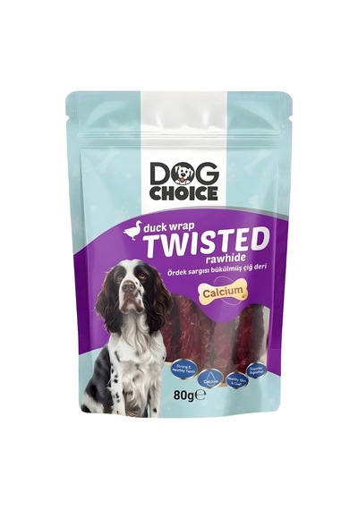 Dog Choice Kalsiyumlu Ördek Sargılı Çiğ Deri Köpek Ödül Maması 80g
