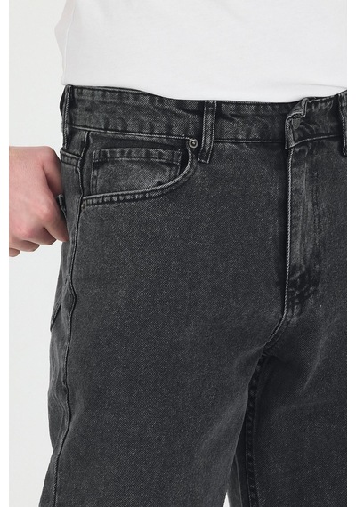 Polo State Erkek Baggy Fit Kot Pantolon Füme Füme