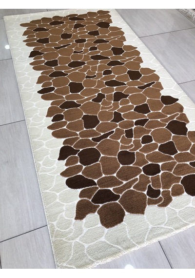 Saray Halı Klasik 10698 V 100X200 Kahve Krem 2 Metre Yolluk !