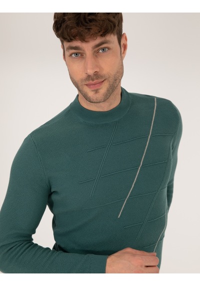 Pierre Cardin Erkek Yeşil Triko Kazak 50258800-vr054 Yeşil