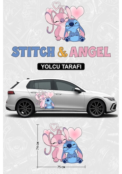Stıtch Ve Angel Yan Gövde Kaplama Sticker Yolcu - 864812265