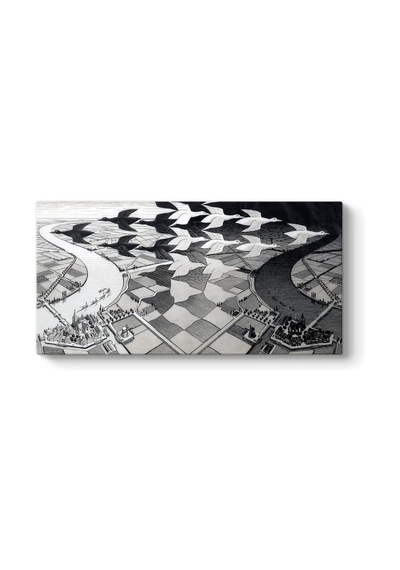 Mc Escher - Gece Ve Gündüz Tablosu 160 X 80