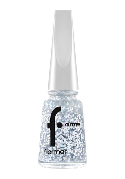 Flormar Glitter Yarı Transparan Parlak Bitişli Simli Oje GL01