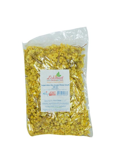 Altın Otu Çiçeği Ölmez Çiçek Doğal 100 Gr Paket