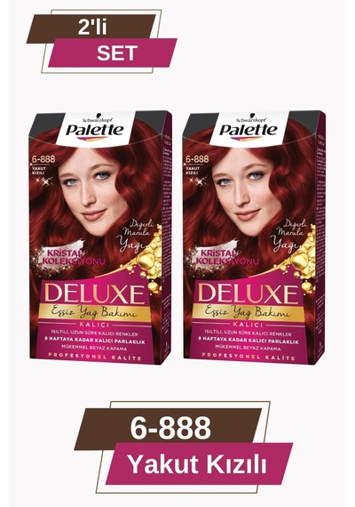 Palette Deluxe 6 - 888 Yakut Kızılı X 2 Adet Saç Boyası