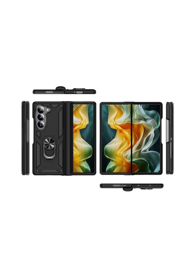 Galaxy Uyumlu Z Fold 6 Kılıf Tchs Vega Kapak - Kırmızı Kirmizi