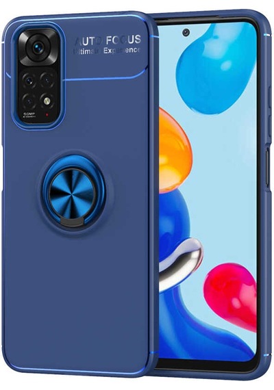 Xiaomi Redmi Note 11s Global Kılıf Zore Ravel Silikon Kapak Mavi