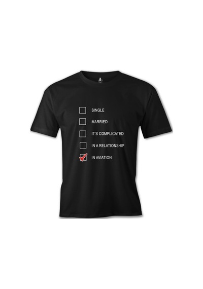 Uçuş - In Aviation Siyah Erkek Tshirt
