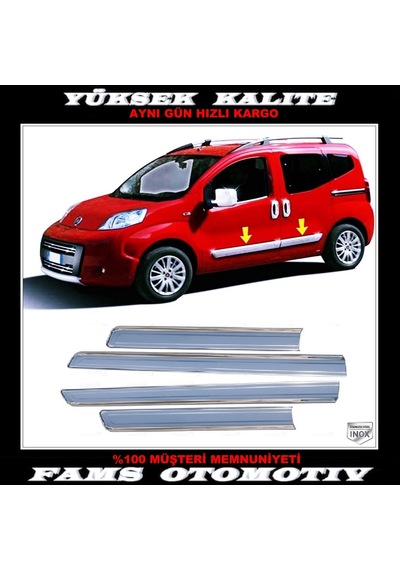Fiat Fiorino Krom Yan Kapı Çıtası 4 Kapı 2008 Üzeri P. Çelik