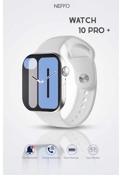 Watch 10 Pro Plus 2 Gb Hafızalı Android Ve Ios Uyumlu Beyaz Akıllı Saat