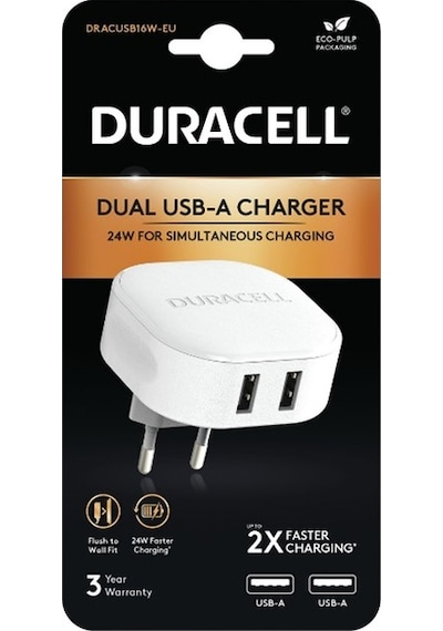 Duracell 24W 2XUSB Telefon/Tablet  Şarj Cihazı