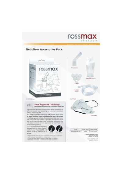 Rossmax Nebulizatör Maskesi Seti - Ergonomik Ve Taşınabilir