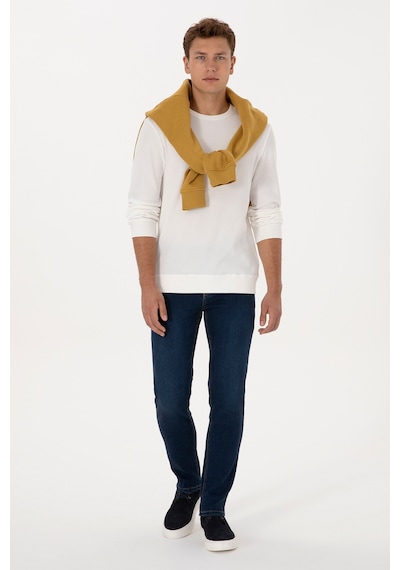 U.S. Polo Assn. Erkek Regular Fit Bisiklet Yaka Beyaz Sweatshirt 50316390-VR184