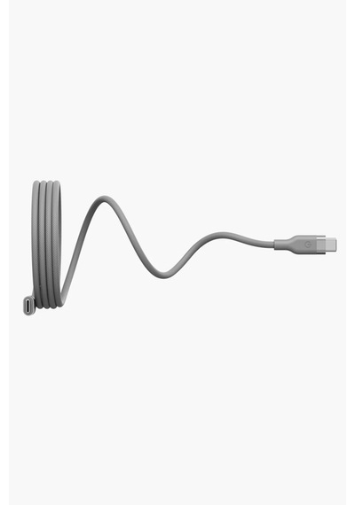 Helix 1.5m 100w Manyetik Katlanma Özellikli Type-c To Type-c Pd Hızlı Şarj Kablo - Natural Grey