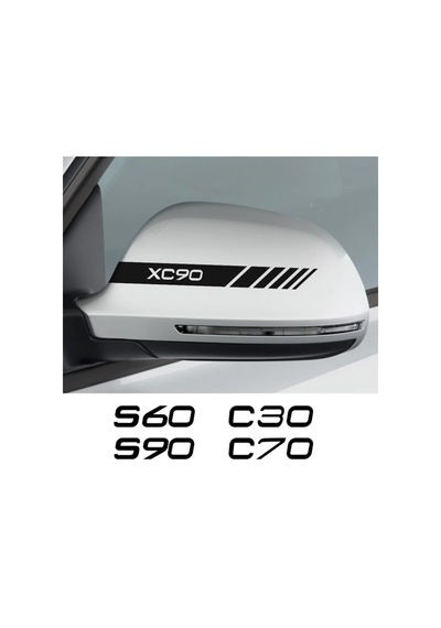 S60 Volvo Araba Ayna Sticker Yapıştırması