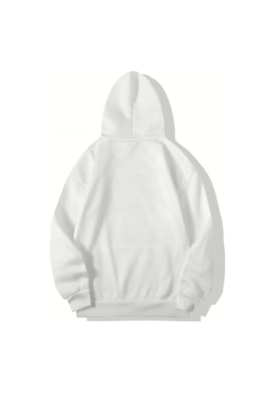 Brz Collection Unisex Oversize Lazy Day Hoodie Beyaz