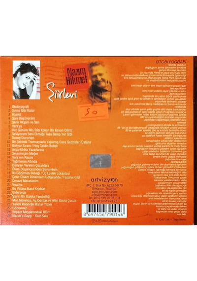 Plak Değildir Cd Dir Cd Nazım Hikmet Şiirleri Seslendiren Nurse
