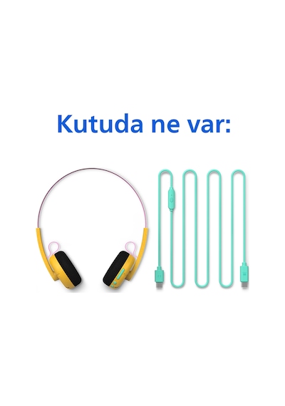 Philips Moving Sound Tams1yl/00 "ringo Duo" Kulaklık, Retro, Kablosuz Veya Kablolu, 26 Saat, Sarı
