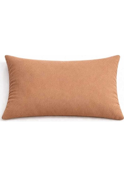 Kadife Dokulu Kakao Kırlent Yastık Kılıfı 2 Adet 45 X 45 Cm Kakao Rengi