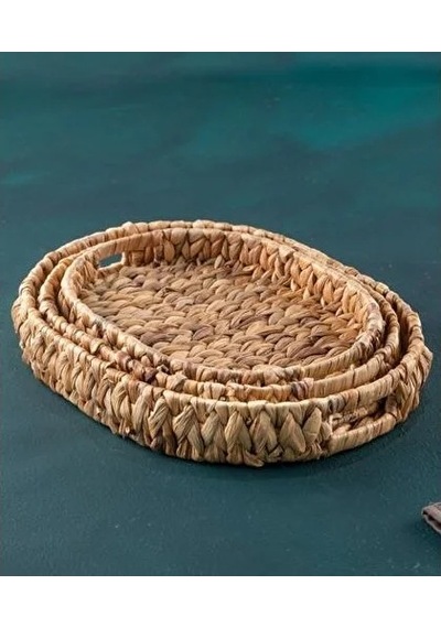 Acar 3 Lü Oval Hasır Tepsi