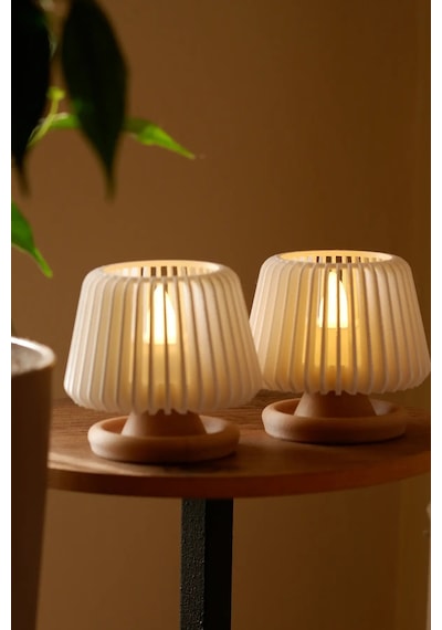 Dekoratif Led Tealight Mumluk Masaüstü Aydınlatma 2'li Set Açık