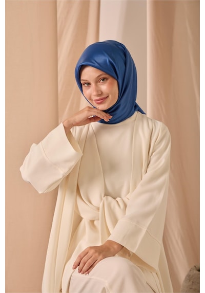 Silk Home Düz Shiny Eşarp 75006-65 mavi