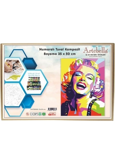 Artebella Numaralı Tuval Kompozit Boyama Antb0006 "marilyn Monro