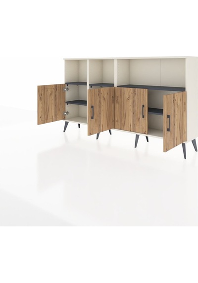 Arges Konsol 6 Raflı 4 Kapaklı 176x30x99 Aytaşı-çam/antrasit Atlas Çam/antrasıt - Aytası Arges Konsol 6 Raflı 4 Kapaklı 176x30x99 Aytaşı-çam/antrasit Atlas Çam/antrasıt - Aytası
